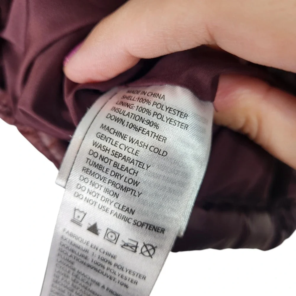 PrAna Milly Vest Womens Small Quilted Down Puffer High Collar Zip‎ Pockets